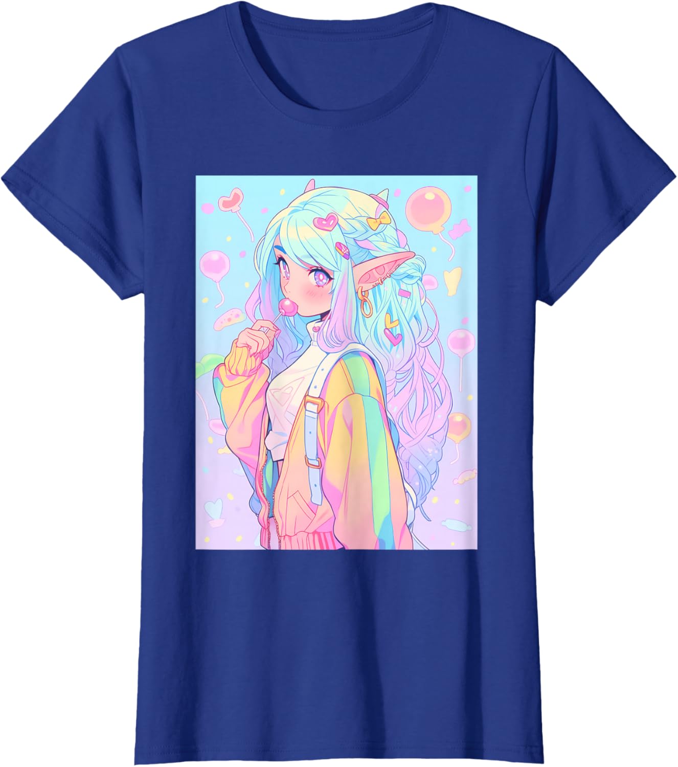 Anime Girl Pastel Kawaii Waifu Elves Girl T-Shirt