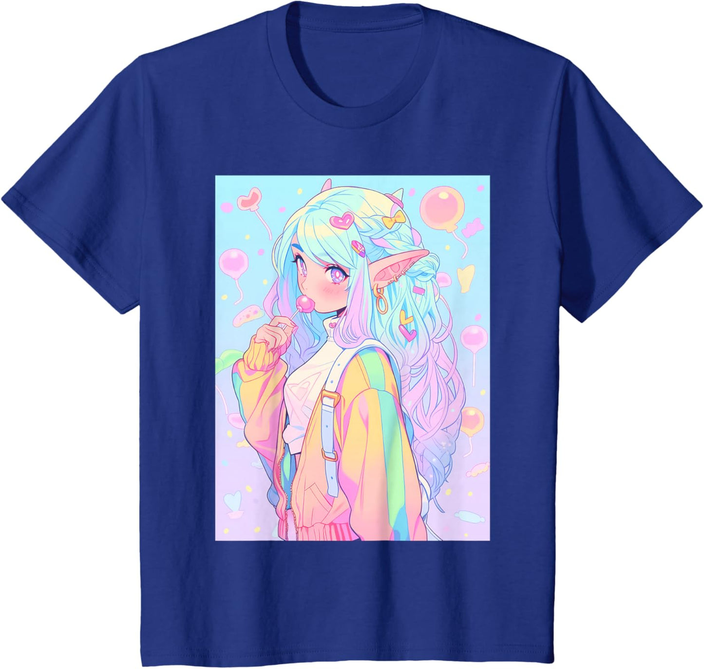 Anime Girl Pastel Kawaii Waifu Elves Girl T-Shirt