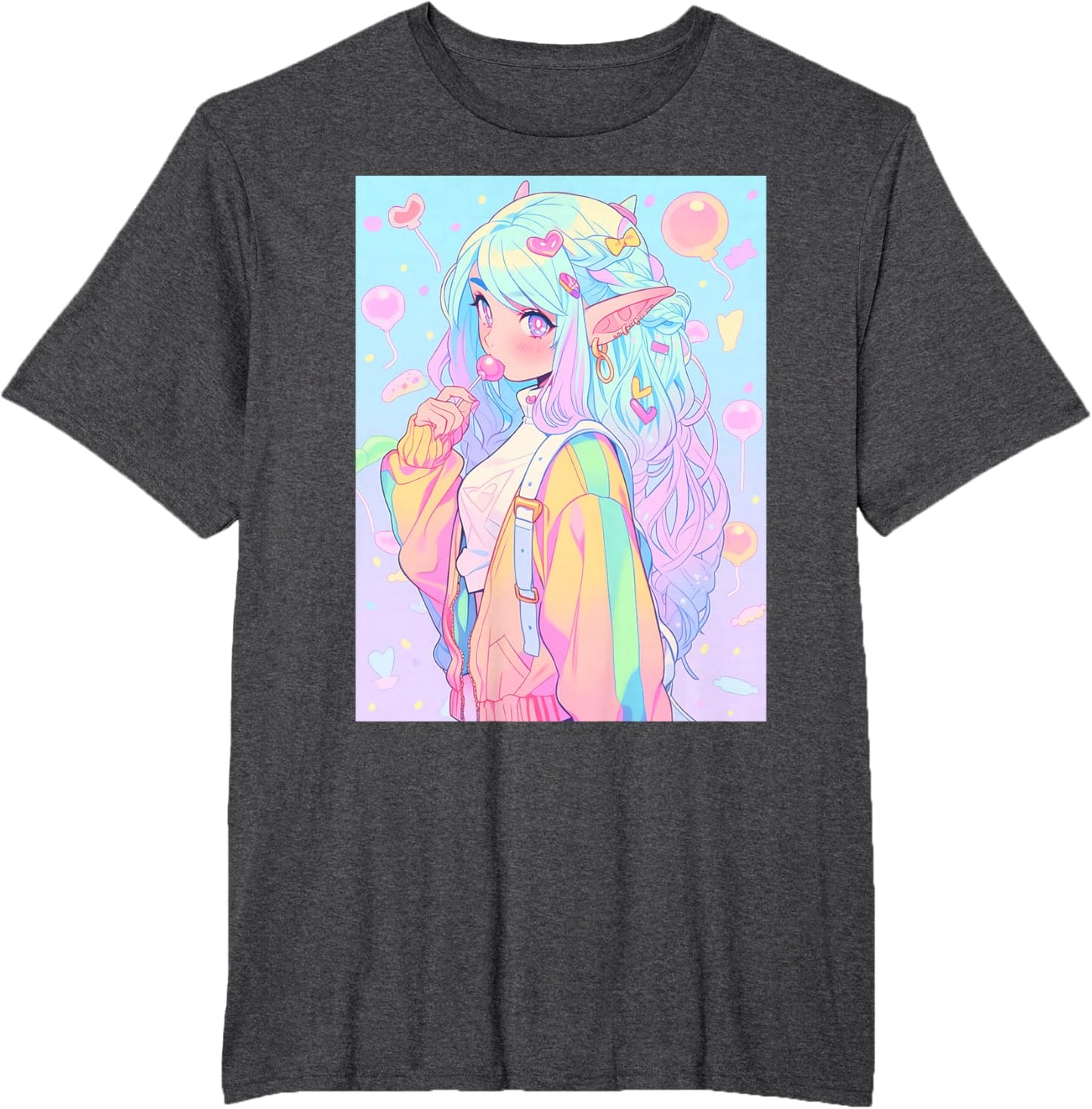 Anime Girl Pastel Kawaii Waifu Elves Girl T-Shirt