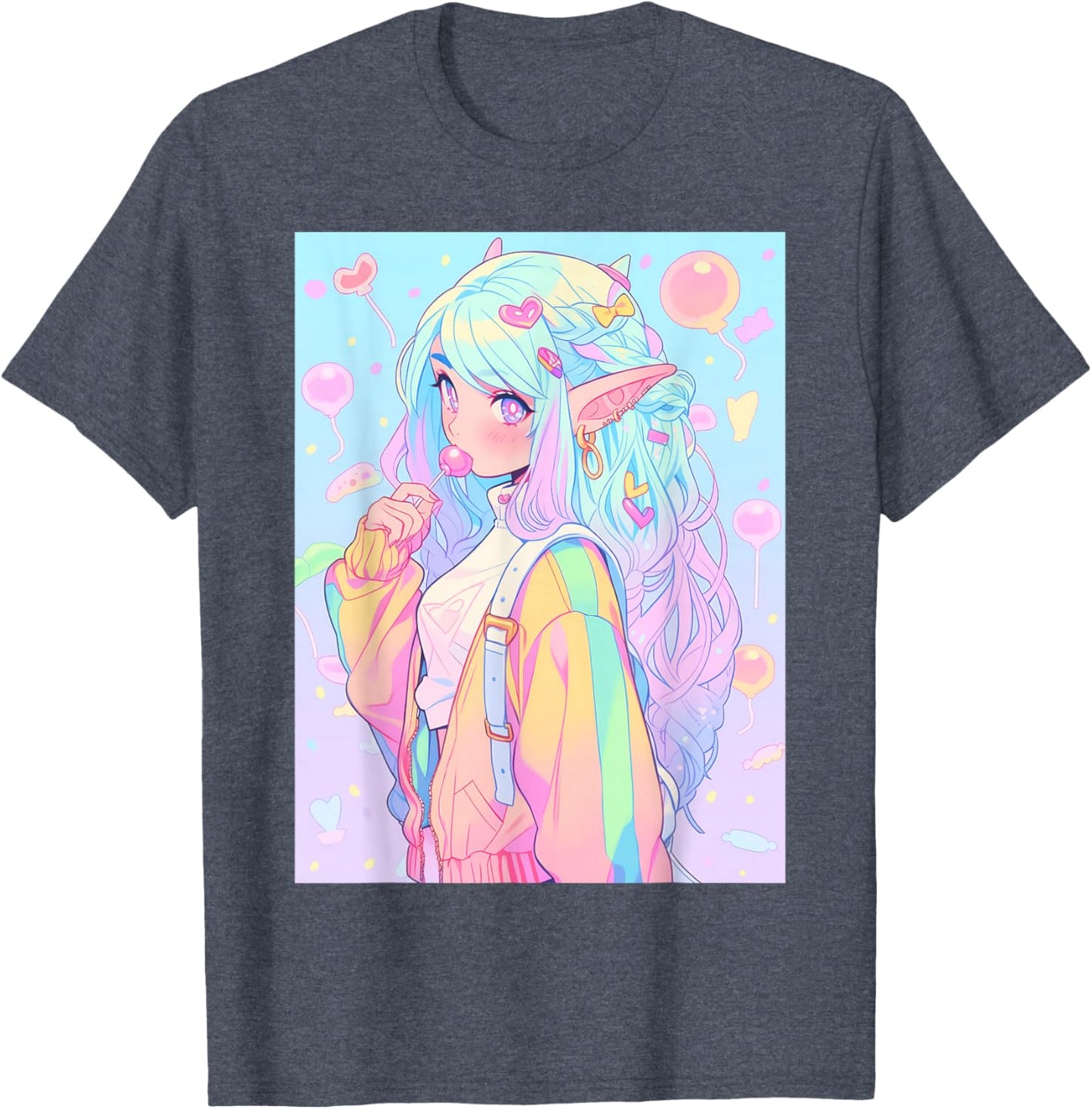Anime Girl Pastel Kawaii Waifu Elves Girl T-Shirt